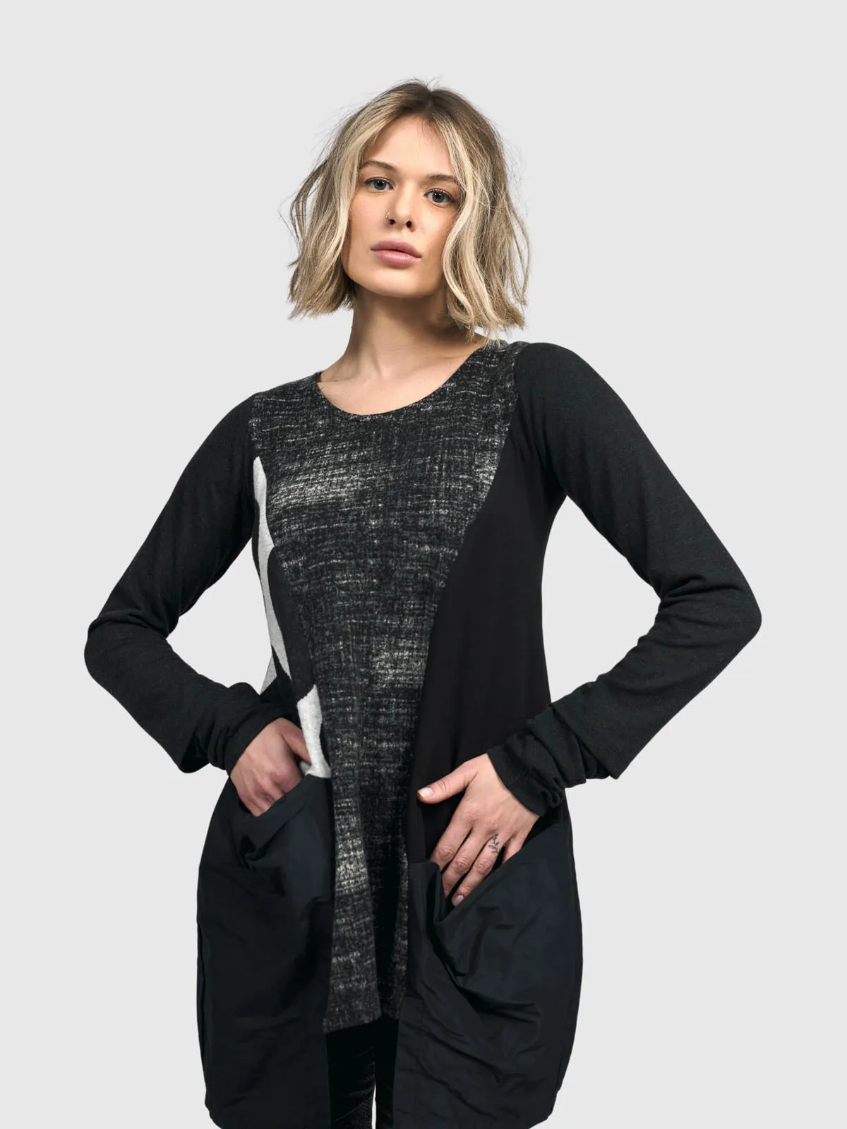 Urban Mixed Pocket Tunic, Fog