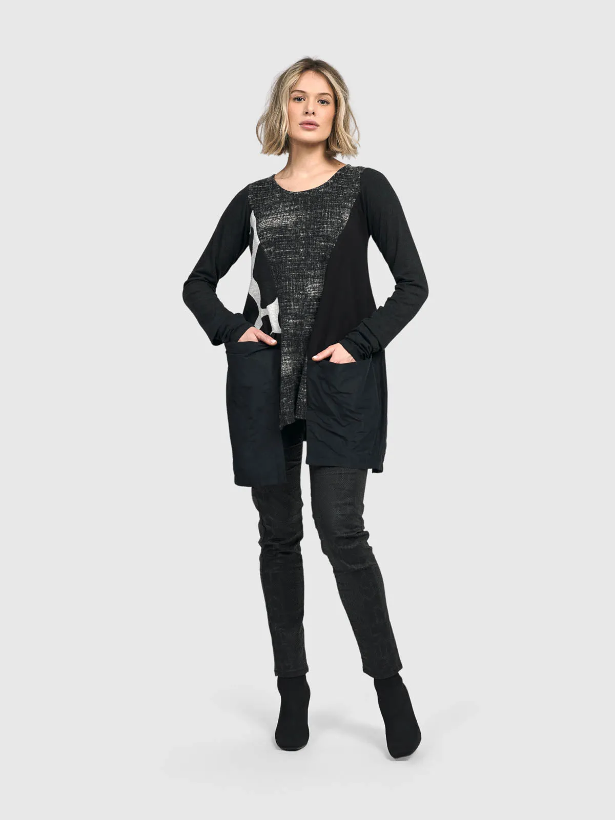 Urban Mixed Pocket Tunic, Fog