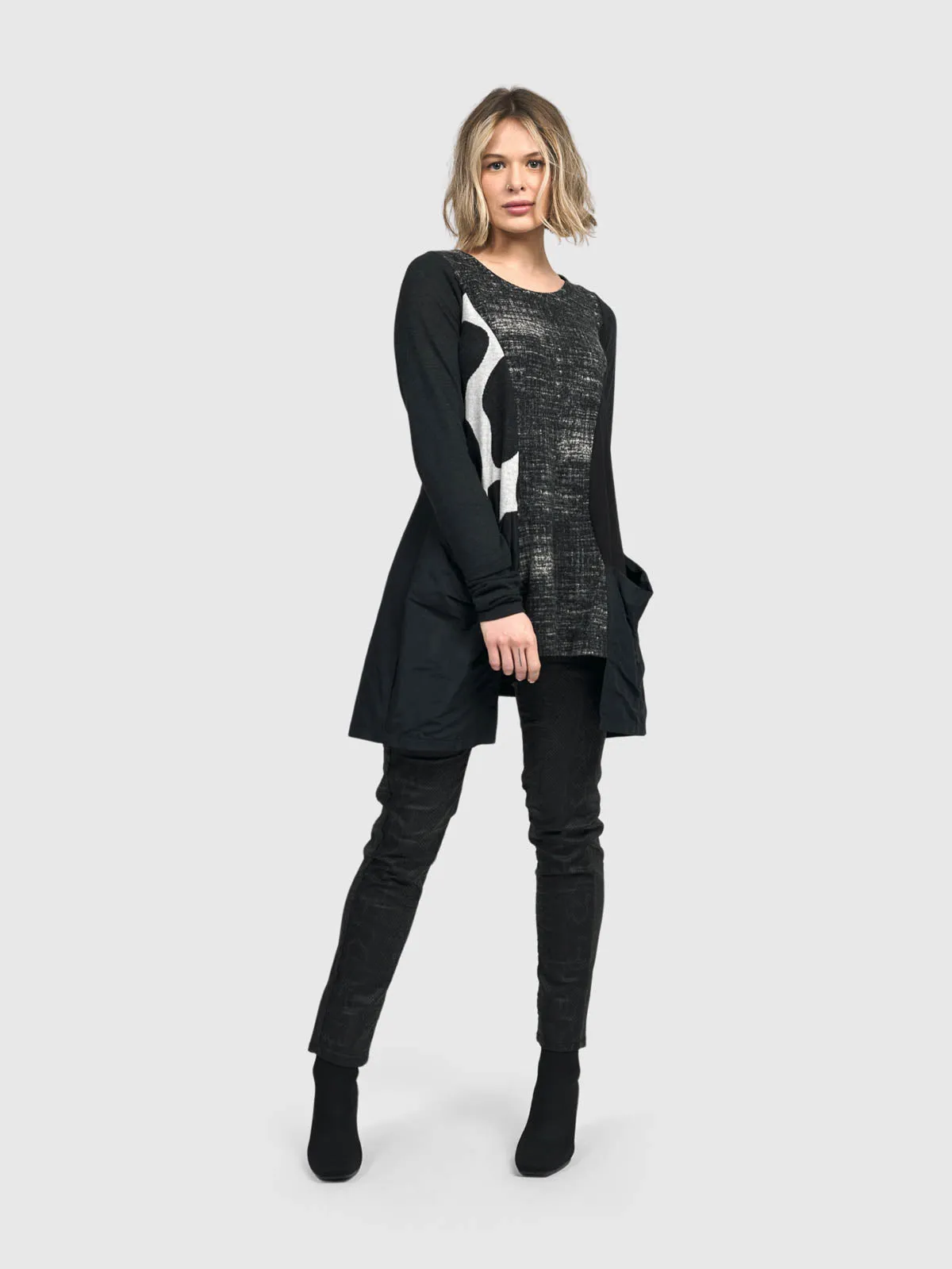 Urban Mixed Pocket Tunic, Fog