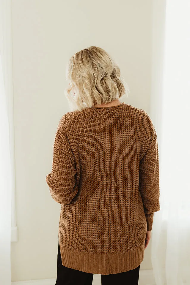 Waffle Open Cardigan