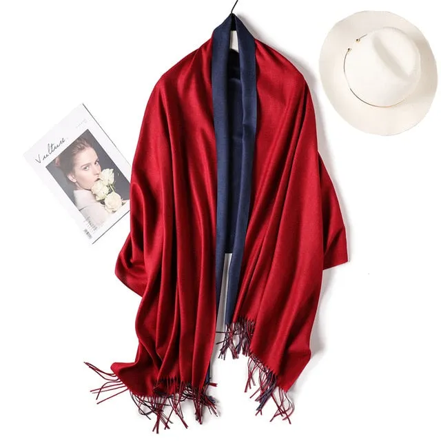 Women's Fashion Pashmina Scarf or Shawl with Tassel