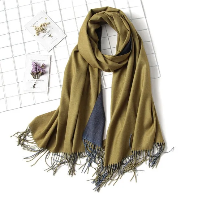 Women's Fashion Pashmina Scarf or Shawl with Tassel