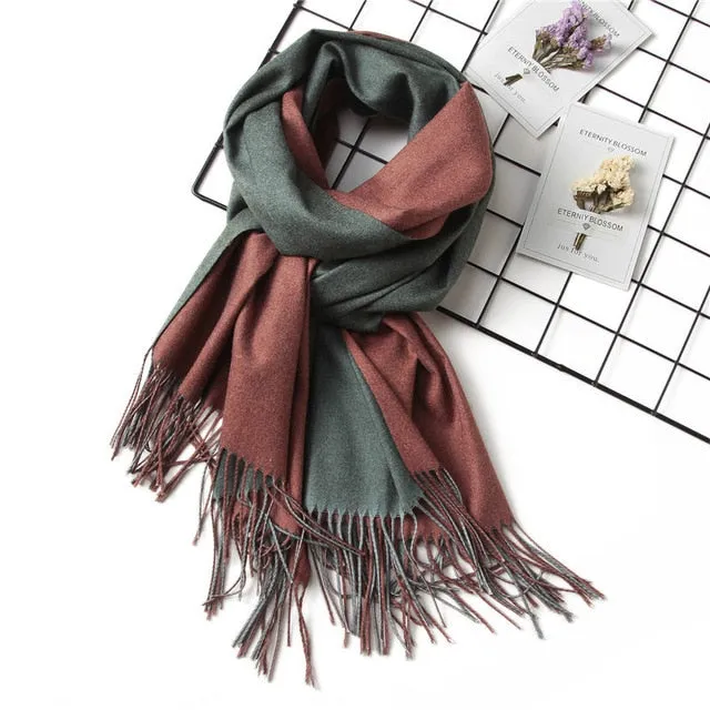 Women's Fashion Pashmina Scarf or Shawl with Tassel