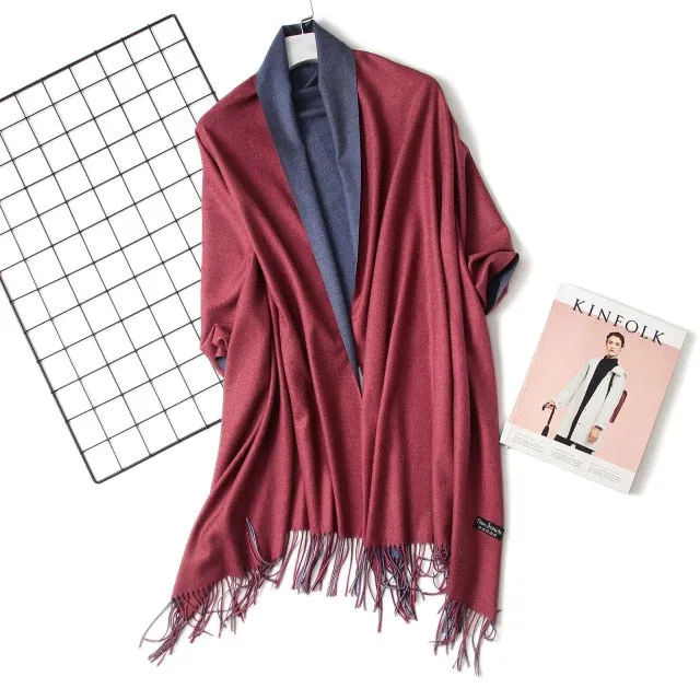 Women's Fashion Pashmina Scarf or Shawl with Tassel