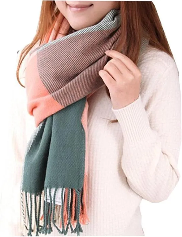 Women's Scarf - Long Plaid Warm Lattice Scarves