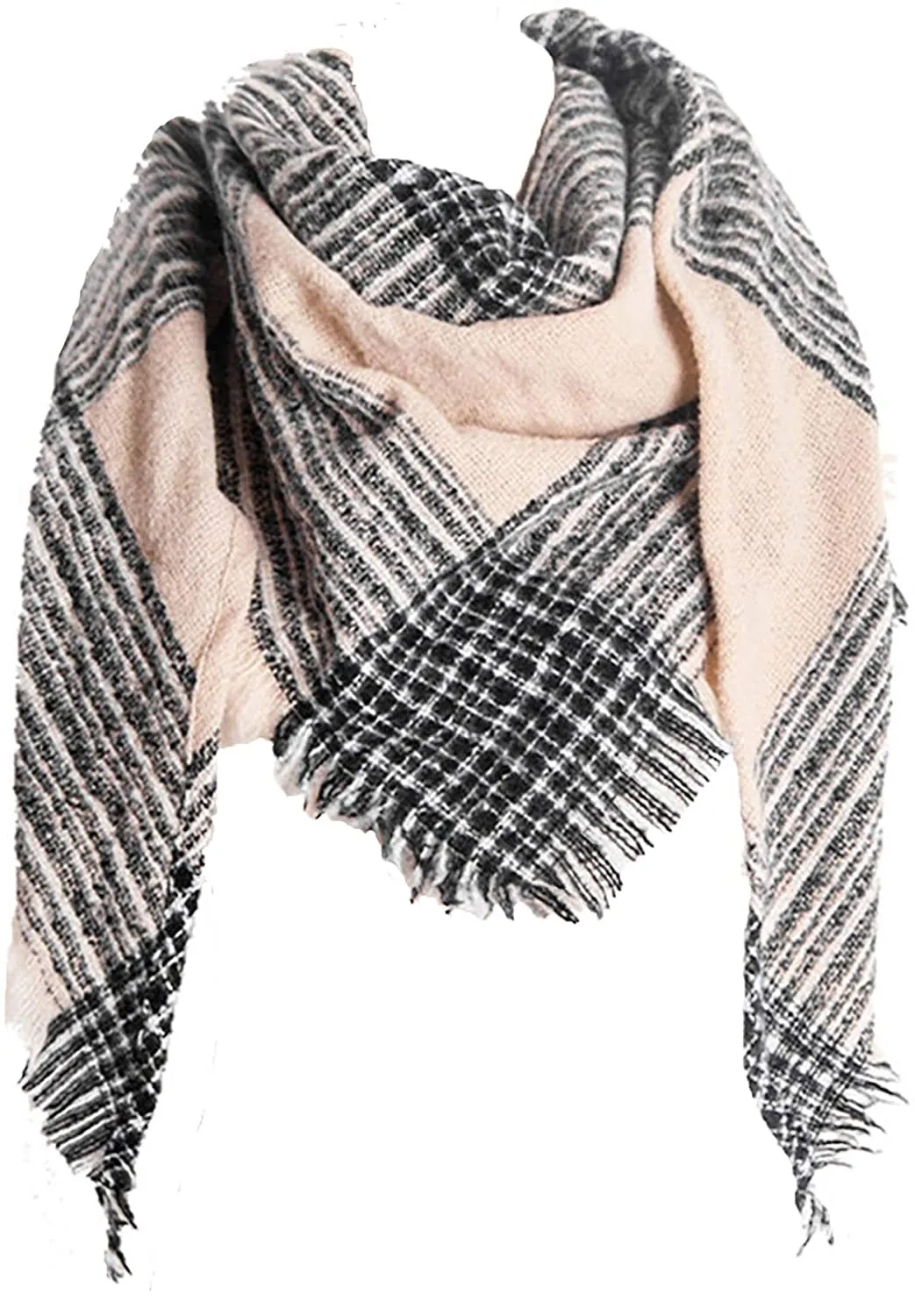 Women's Triangle Plaid Scarf Shawl