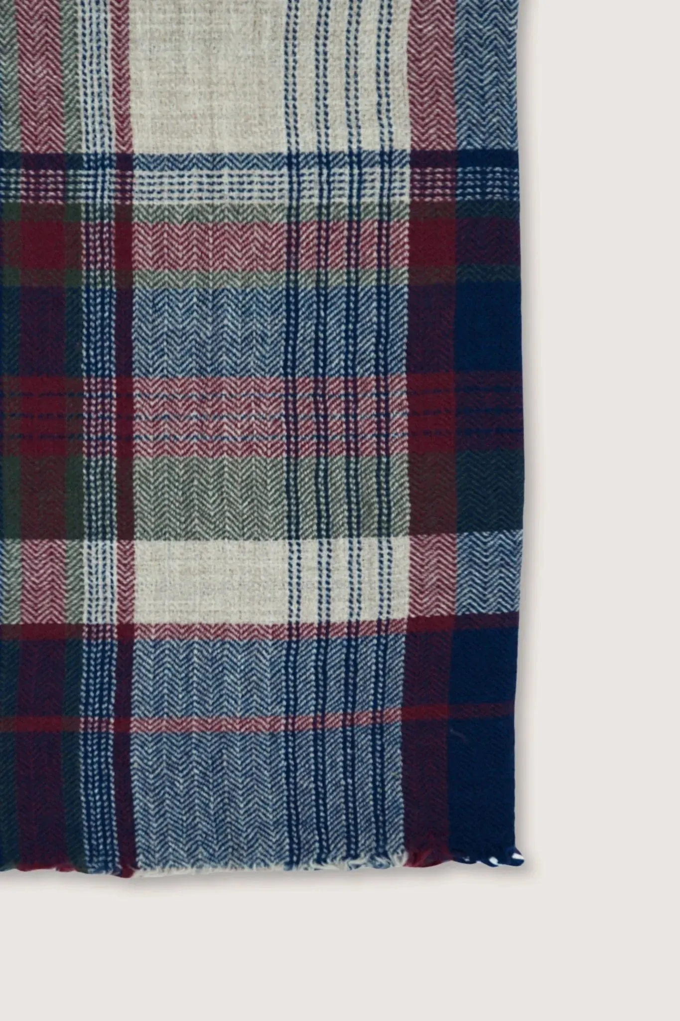 Wool Plaid No. 81 Navy Blue